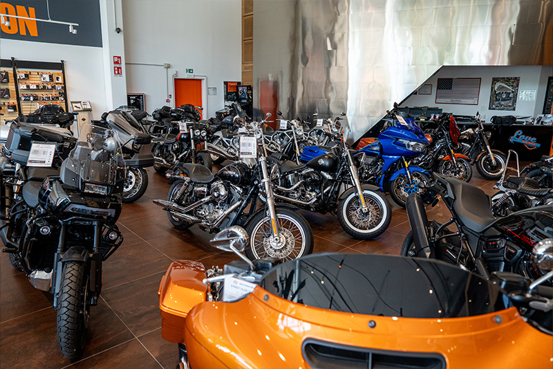 Harley Davidson Usate in Esposizione