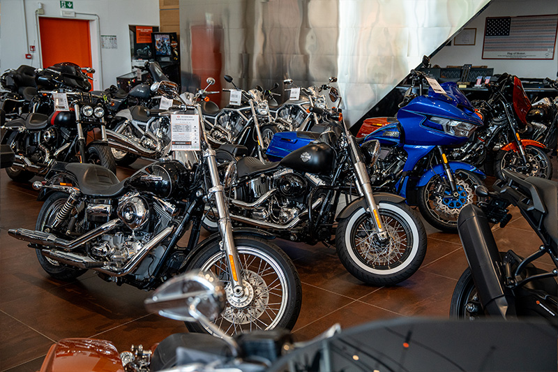 Harley Davidson Usate in Esposizione